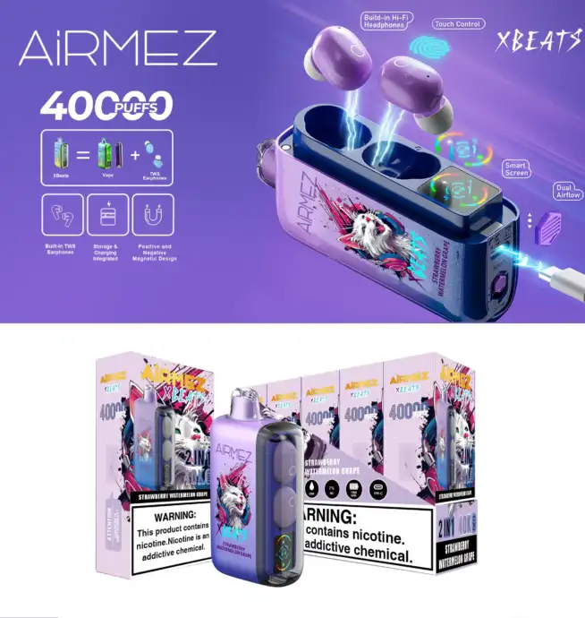 Airmez xbeats 40000 Puffs Kompakte Airmez Vape mit 2 % Nikotin